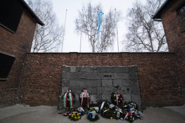 Oswiecim, Polonya-27 Ocak 2014-eski bir Nazi imha toplama kampı Auschwitz II, Avrupa 'nın en büyük 27 Ocak 2014 Oswiecim içinde