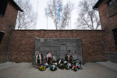 Oswiecim, Polonya-27 Ocak 2014-eski bir Nazi imha toplama kampı Auschwitz II, Avrupa 'nın en büyük 27 Ocak 2014 Oswiecim içinde