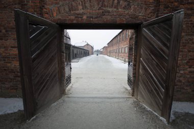 Oswiecim, Polonya-27 Ocak 2014-eski bir Nazi imha toplama kampı Auschwitz II, Avrupa 'nın en büyük 27 Ocak 2014 Oswiecim içinde