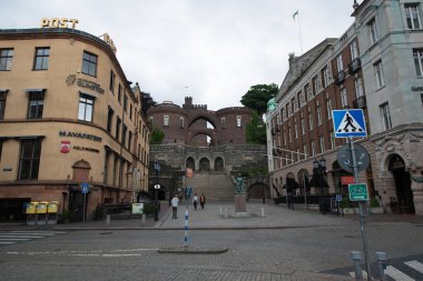 Helsinborg, İsveç, Circa Haziran 2016: İsveç'in güneyinde bulunan Helsinborg şehrini görüntüleyin