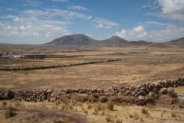 Puca Pucara, Antik İnka kalesi, Cuzco, Peru. Güney Amerika