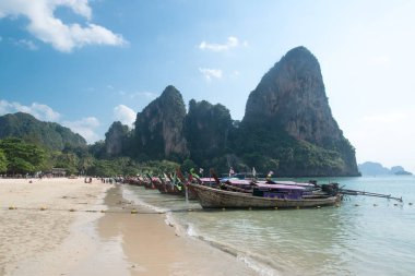 Güzel bir Railay beach Krabi Tayland 