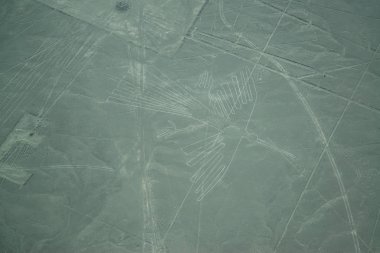 Nasca Lines'ın havadan görünümü, Akdor. Nazca, Peru
