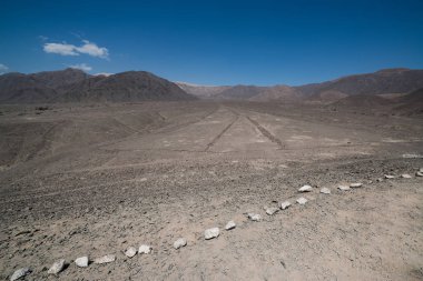 Nazca yakınlarındaki Paredones harabeleri, Ica, Peru 