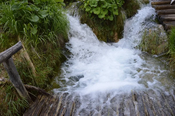 Plitvice Lakes Och Waterfalls National Park Kroatien — Stockfoto