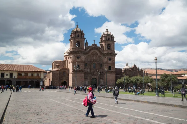 Cusco Peru Circa Sseptember 2017 Cathedral Church Plaza Armas Cusco — стоковое фото
