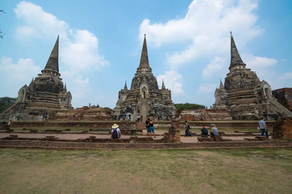 Alte Pagode Wat Phrasisanpetch Ayutthaya Historische Stadt Thailand — Stockfoto
