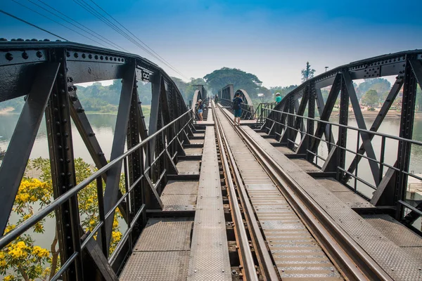 Puente Sobre Río Kwai Provincia Kanchanaburi Tailandia — Foto de Stock