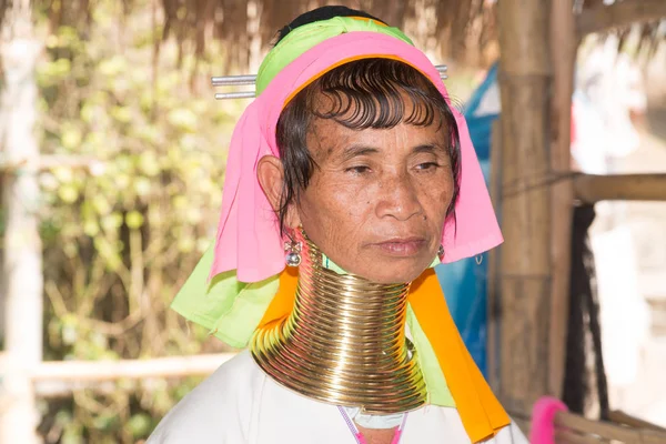 Mae Hong Son Thailand Circa Februari 2016 Oidentifierade Karen Tribal — Stockfoto