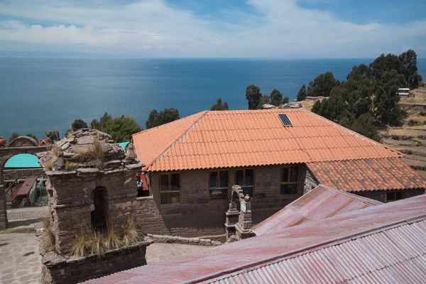 Isla Taquile Lago Titicaca Perú América Del Sur — Foto de Stock