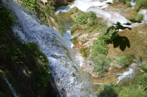 Lagos Cachoeiras Plitvice Parque Nacional Croácia — Fotografia de Stock