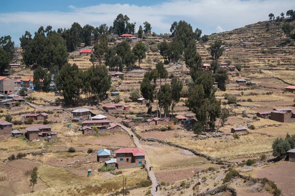 Taquilní Ostrov Jezero Titicaca Peru Jižní Amerika — Stock fotografie