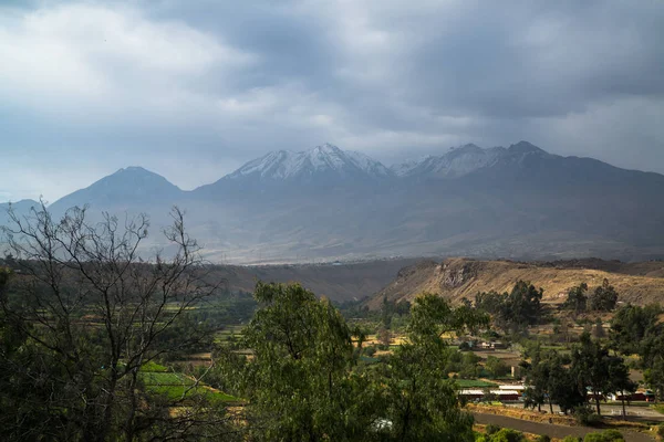 Widok Góry Wulkanu Regionie Arequipa Peru — Zdjęcie stockowe