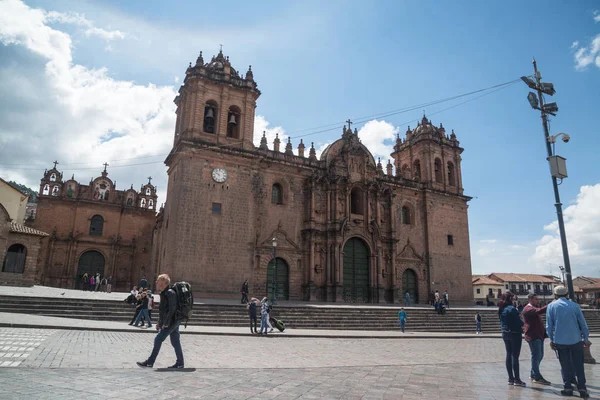 Cusco Peru Circa Sseptember 2017 Cathedral Church Plaza Armas Cusco — стоковое фото