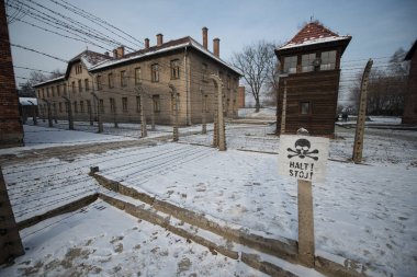 Oswiecim, Polonya-27 Ocak 2014-eski bir Nazi imha toplama kampı Auschwitz II, Avrupa 'nın en büyük 27 Ocak 2014 Oswiecim içinde