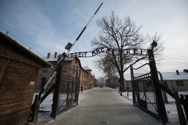 Oswiecim, Polonya-27 Ocak 2014-eski bir Nazi imha toplama kampı Auschwitz II, Avrupa 'nın en büyük 27 Ocak 2014 Oswiecim içinde