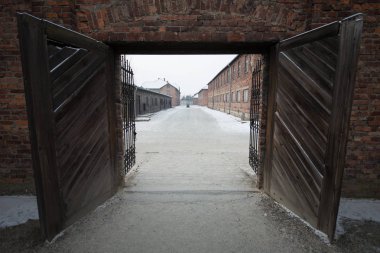 Oswiecim, Polonya-27 Ocak 2014-eski bir Nazi imha toplama kampı Auschwitz II, Avrupa 'nın en büyük 27 Ocak 2014 Oswiecim içinde