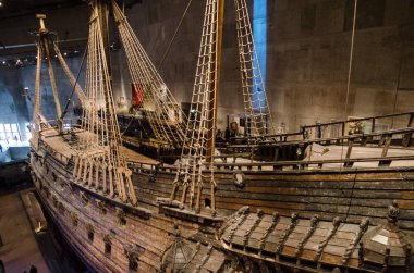 İsveç, Haziran 2016: Stockholm 'deki Vasa Müzesi, 17. yüzyıl Viking savaş gemisini sergiliyor