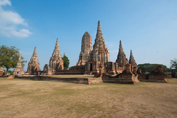 Templo Chaiwatthanaram Parque Histórico Ayutthaya Tailândia — Fotografia de Stock