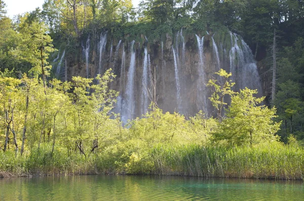 ทะเลสาบ Plitvice และอ ทยานแห งชาต าตกโครเอเช — ภาพถ่ายสต็อก