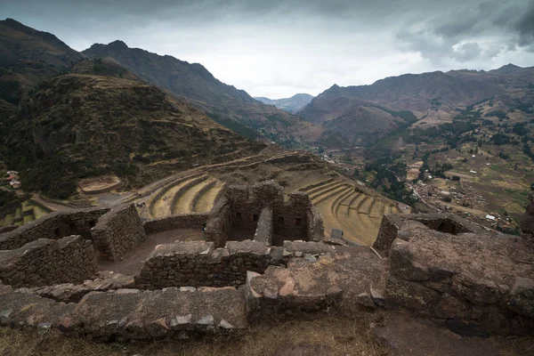 秘鲁皮萨克圣谷附近的皮萨克遗址 — 图库照片