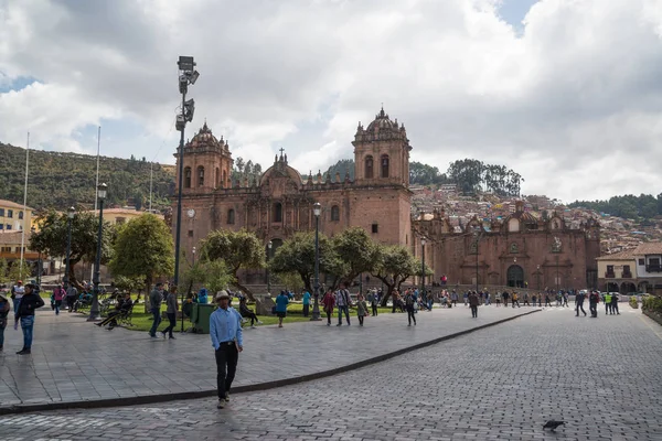 Κούζκο Περού Γύρω Στις 2017 Σεπτεμβρίου Καθεδρικός Ναός Στην Plaza — Φωτογραφία Αρχείου