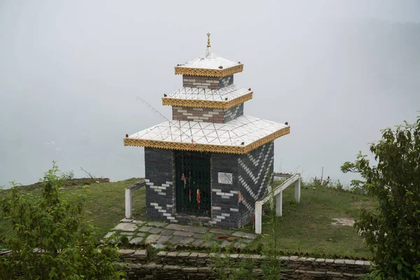 Bellissimo Tempio Nepal Sullo Sfondo — Foto Stock