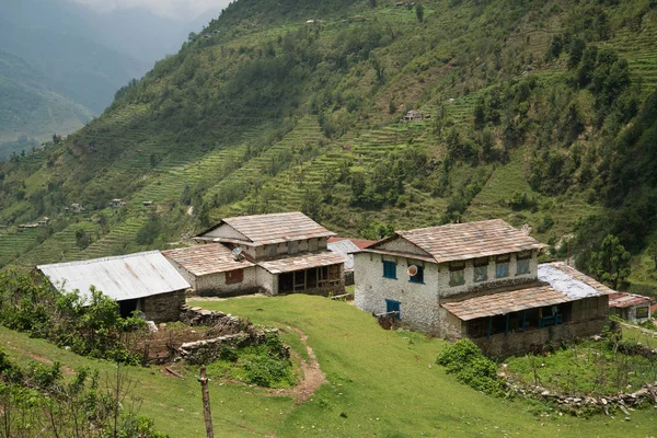 Trekking Nel Santuario Dell Annapurna Nepal Himalaya — Foto Stock