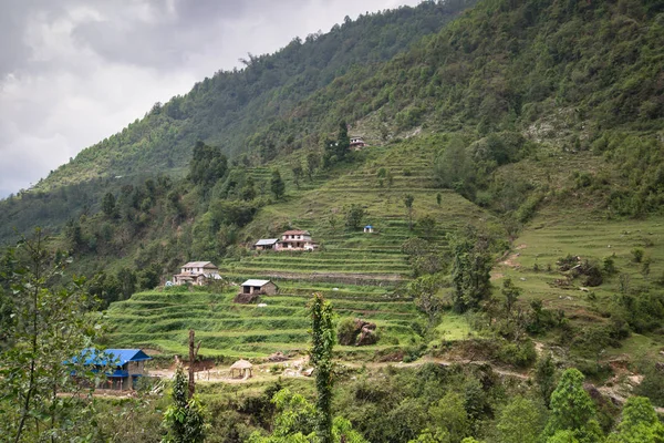尼泊尔喜马拉雅山脉的安纳普尔纳避难所徒步 — 图库照片