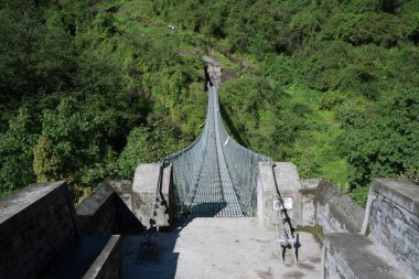 Nepal Himalaya Annapurna kutsal trek Köprüsü