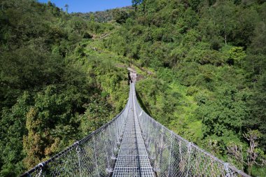 Nepal Himalaya Annapurna kutsal trek Köprüsü