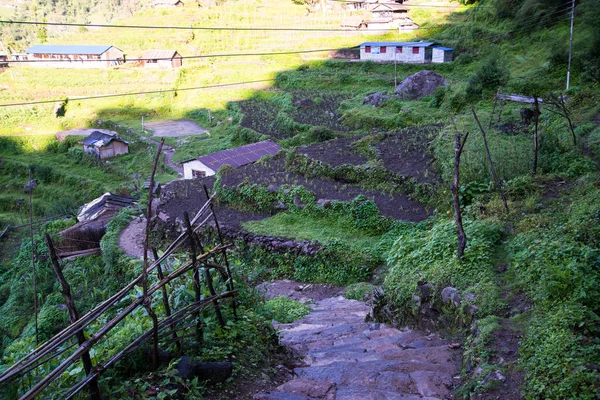 Trekking Nel Santuario Dell Annapurna Nepal Himalaya — Foto Stock