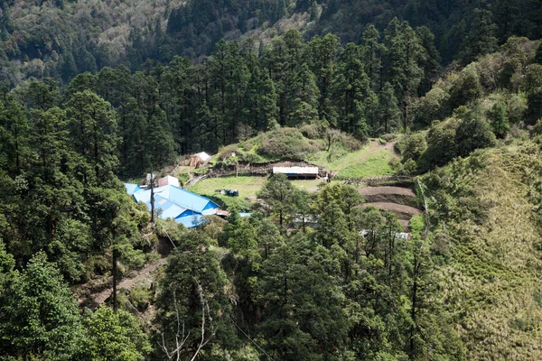 Zobacz Ghorepani Wzgórza Annapurna Sanktuarium Trek Nepalu Himalaya — Zdjęcie stockowe