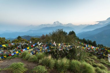 Dhaulagiri (8167m) Nepal Himalaya Annapurna kutsal trek Poon Hill dağ
