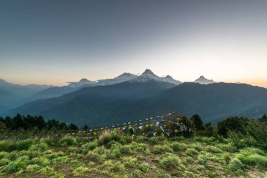 Dhaulagiri (8167m) mountain from Poon Hill on Annapurna sanctuary trek in Nepal Himalaya clipart