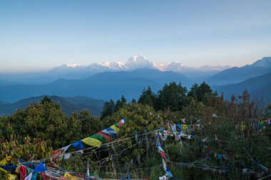 Dhaulagiri (8167m) Nepal Himalaya Annapurna kutsal trek Poon Hill dağ