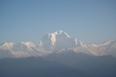 Dhaulagiri (8167m) Nepal Himalaya Annapurna kutsal trek Poon Hill dağ