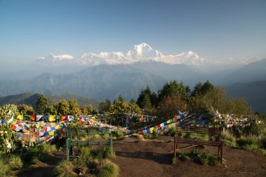 Dhaulagiri (8167m) Nepal Himalaya Annapurna kutsal trek Poon Hill dağ