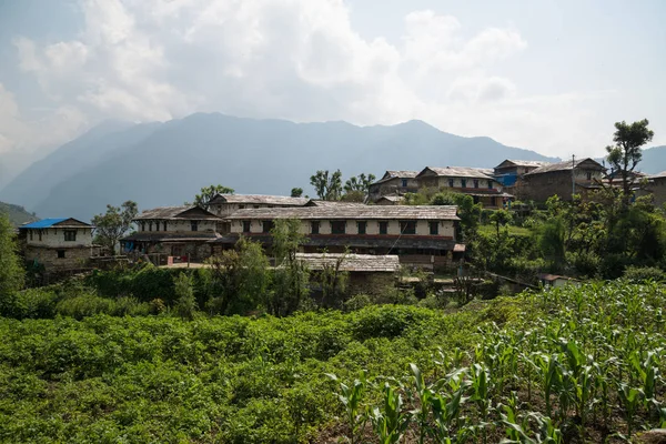 Trekking Nel Santuario Dell Annapurna Nepal Himalaya — Foto Stock