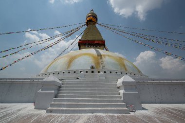Kathmandu, Nepal içinde Swayambhunath Stupa görünümü