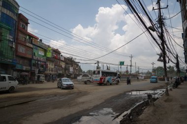 Katmandu, Nepal, Mayıs 11, 2017: Nepal başkenti Thamel sokak, Kathmandu