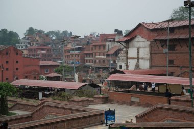 Katmandu, Nepal, Mayıs 11, 2017: Nepal başkenti Thamel sokak, Kathmandu