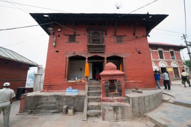 Katmandu, Nepal, Mayıs 11, 2017: Nepal başkenti Thamel sokak, Kathmandu