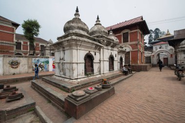 Katmandu, Nepal, Mayıs 11, 2017: Nepal başkenti Thamel sokak, Kathmandu
