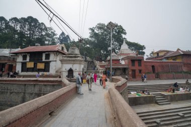 Katmandu, Nepal, Mayıs 11, 2017: Nepal başkenti Thamel sokak, Kathmandu