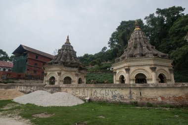 Katmandu, Nepal, Mayıs 11, 2017: Nepal başkenti Thamel sokak, Kathmandu