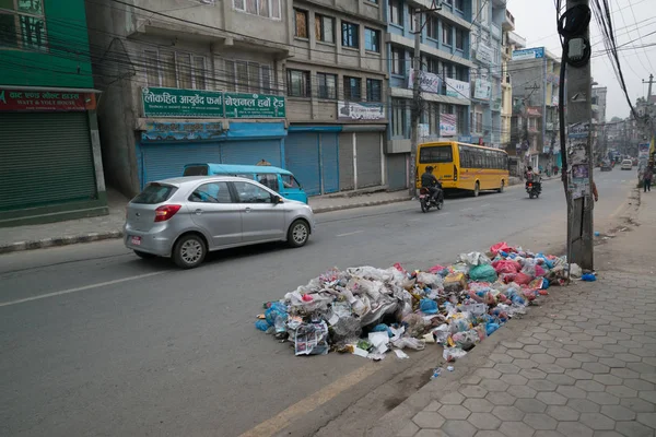 Lot Garbage Street Background — Stock Photo, Image