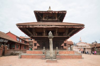 Katmandu, Nepal, Mayıs 2017: Katmandu Durbar Meydanı, UNESCO Dünya mirası sitesi