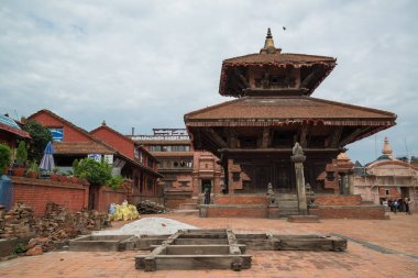 Katmandu, Nepal, Mayıs 2017: Katmandu Durbar Meydanı, UNESCO Dünya mirası sitesi