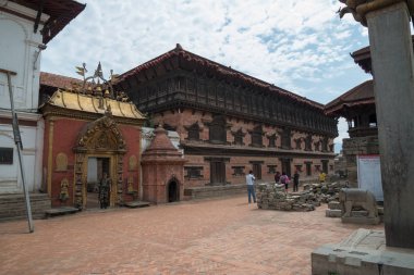 Katmandu, Nepal, Mayıs 11, 2017: Nepal başkenti Thamel sokak, Kathmandu